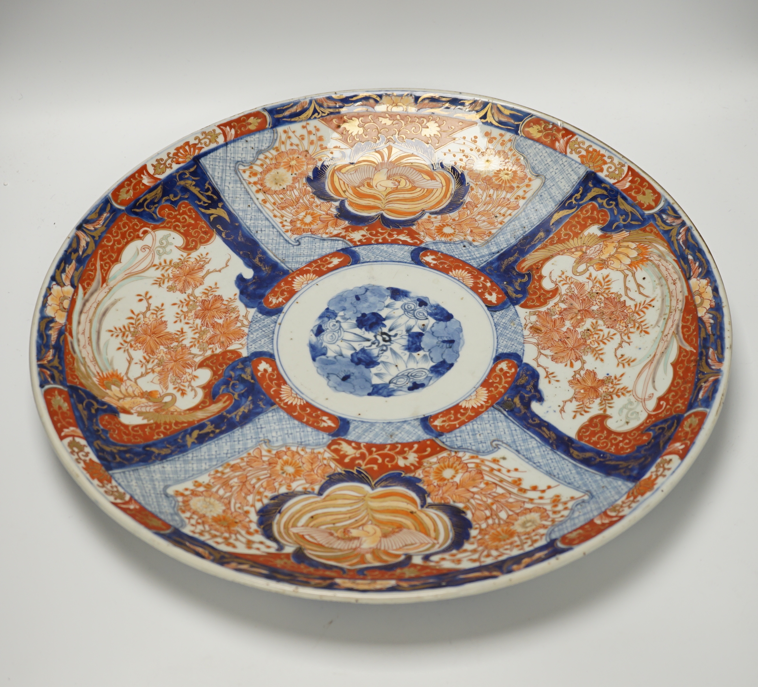 A late 19th century Imari charger, diameter 45.5cm